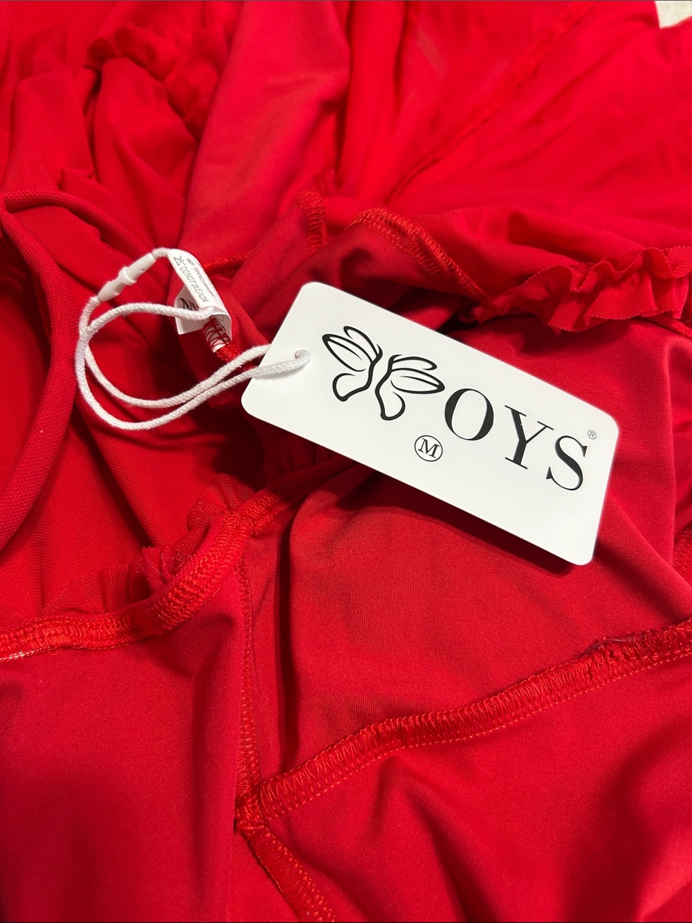 ❤️ Red High-Low Ruffle Dress with Spaghetti Straps - Picture 6 of 8